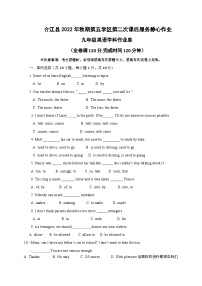 四川省泸州市合江县第五片区2022-2023学年九年级上学期期末定时作业英语试题