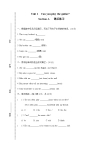 人教新目标 (Go for it) 版七年级下册Section A同步测试题