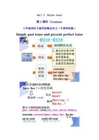 初中英语牛津译林版八年级下册Grammar优质学案