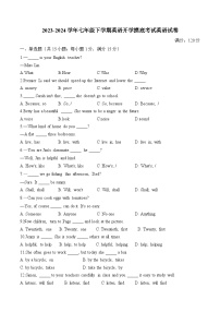 湖南省衡阳县井头镇大云中学2023-2024学年七年级下学期开学摸底考试英语试卷