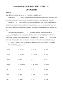 山东省滨州市滨城区2023-2024学年八年级上学期期末英语试题（原卷版+解析版）