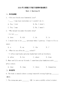 初中英语人教新目标 (Go for it) 版八年级下册Section B达标测试