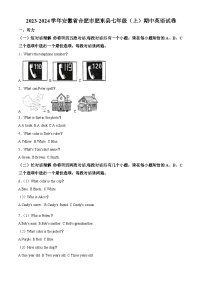 安徽省合肥市肥东县2023-2024学年七年级上学期期中考试英语试卷+（原卷版+解析版）