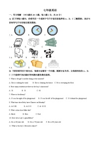 天津市红桥区2023-2024学年七年级上学期期末考试英语试题（原卷版+解析版）