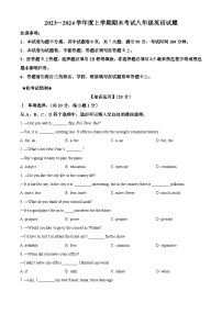 湖北省荆州市公安县2023-2024学年八年级上学期期末考试英语试题（原卷版+解析版）