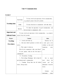 初中英语冀教版九年级下册Lesson 50 Tips for Good Communication教学设计及反思