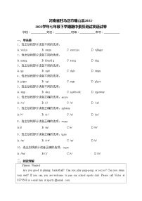 河南省驻马店市确山县2022-2023学年七年级下学期期中素质测试英语试卷(含答案)