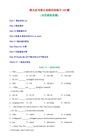 期末必考重点易错语法100题-2023-2024学年七年级英语下学期单元重难点和易错题精练（人教版）