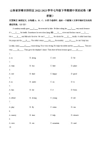 山东省济南市济阳区2022-2023学年七年级下学期期中英语试题（原卷版+解析版）