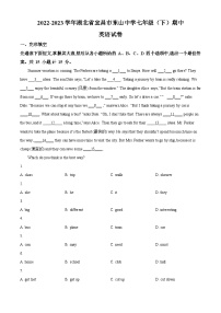 湖北省宜昌市东山中学2022-2023学年七年级下学期期中英语试题（原卷版+解析版）