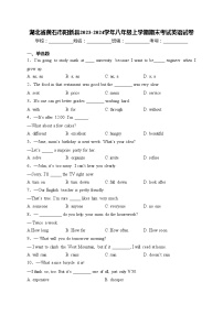 湖北省黄石市阳新县2023-2024学年八年级上学期期末考试英语试卷(含答案)