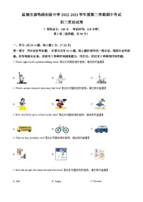 江苏省盐城市鹿鸣路初级中学2022-2023学年八年级下学期期中考试英语试题（原卷版+解析版）