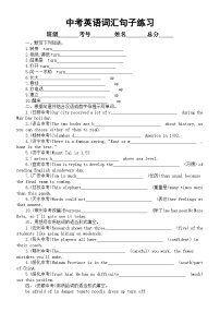 初中英语人教新目标2024届中考词汇句子练习系列0313（附参考答案）（全国通用）