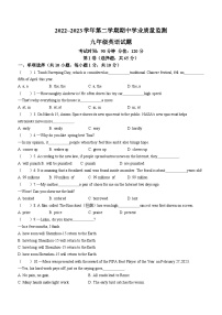 江苏省连云港市灌云县2022-2023学年九年级下学期期中学业质量监测英语试题