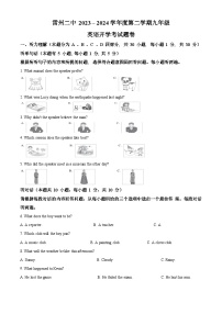 广东省湛江市雷州市第二中学2023-2024学年九年级下学期开学英语试题（原卷版+解析版）