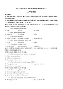 河南省漯河市舞阳县2022-2023学年八年级下学期期中考试英语试题