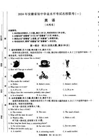 2024年安徽省阜阳市名校联盟九年级一模英语试卷