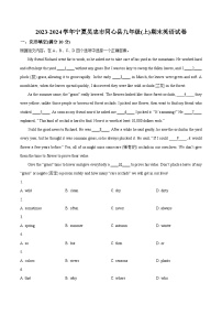 宁夏吴忠市同心县2023-2024学年九年级上学期期末英语试题（原卷版+解析版）