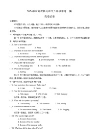 2024年河南省驻马店市九年级一模英语试卷