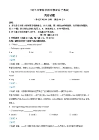 2022年山东省青岛市中考英语真题（含解析）
