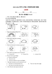 2023-2024学年九年级上学期英语期中模拟无锡卷（含答案解析）