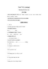 初中英语人教新目标 (Go for it) 版七年级下册Section B导学案