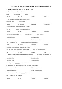 2024年江苏省常州市金坛区直溪中学中考一模英语试题（原卷版+解析版）