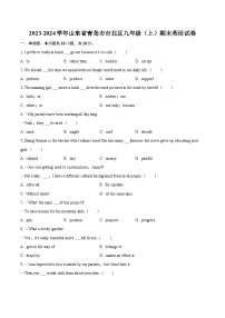 2023-2024学年山东省青岛市市北区九年级（上）期末英语试卷（含详细答案解析）