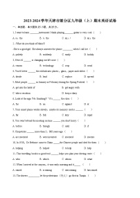 2023-2024学年天津市部分区九年级（上）期末英语试卷（含详细答案解析）
