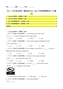 Unit 1 单元重点语法（情态动词can、what引导的特殊疑问句）50题-2023-2024学年七年级英语下学期重难点讲练全攻略（人教版）