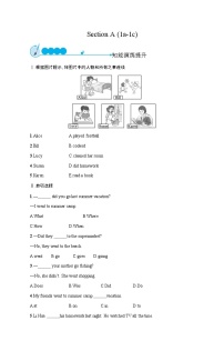 初中英语人教新目标 (Go for it) 版八年级上册Section A随堂练习题