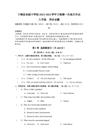 四川省凉山州宁南县初级中学校2023-2024学年八年级下学期第一次月考英语试题