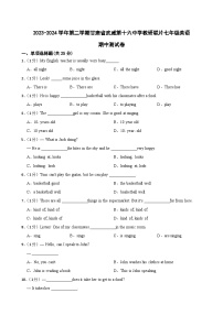 甘肃省武威市凉州区武威十六中教研联片2023-2024学年七年级下学期4月期中英语试题