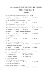 【期中讲练测】人教版八年级下册英语 专题01 单项选择100题（考点专练）.zip