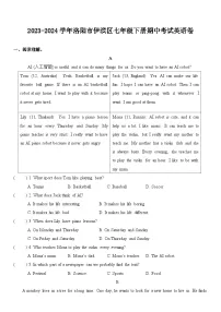 河南省洛阳市伊滨区2023-2024学年七年级下学期期中考试英语试卷
