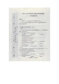 河南省驻马店市泌阳县2023-2024学年七年级下学期4月期中英语试题