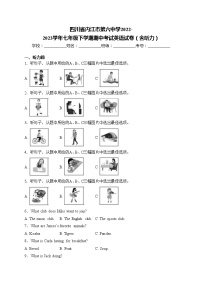 四川省内江市第六中学2022-2023学年七年级下学期期中考试英语试卷(含答案)