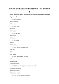 2023-2024学年湖北省武汉外国语学校八年级（上）期中英语试卷