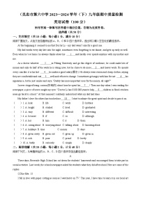 宁夏回族自治区吴忠市第六中学2023-2024学年九年级下学期期中英语试题