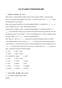 2024年山西省中考英语适应性试卷（含详细答案解析）