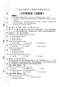 湖南省永州市宁远县2023-2024学年九年级下学期期中考试英语试题