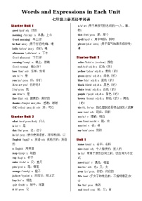 中考英语单词学案