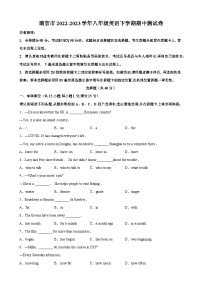 南京市2022-2023学年八年级英语下学期期中测试卷（含答案解析）