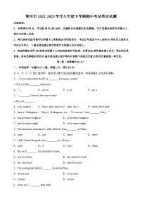 常州市2022-2023学年八年级下学期期中考试英语试题（含答案解析）