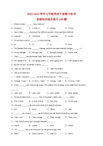 2023-2024学年译林版七年级英语下册期中必考易错知识综合练习100题（含答案解析）