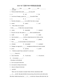 2024 年广西南宁市中考模拟英语试题（解析版）