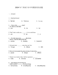 2024 年广西南宁市中考模拟英语试题