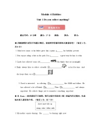 初中英语外研版 (新标准)八年级下册Module 6 HobbiesUnit 1 Do you collect anything ?优秀课时训练