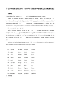 广东省深圳市龙华区2023-2024学年七年级下学期期中英语试卷