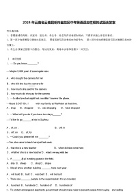 2024 年云南省云南昆明市盘龙区中考英语适应性模拟试题（含答案）